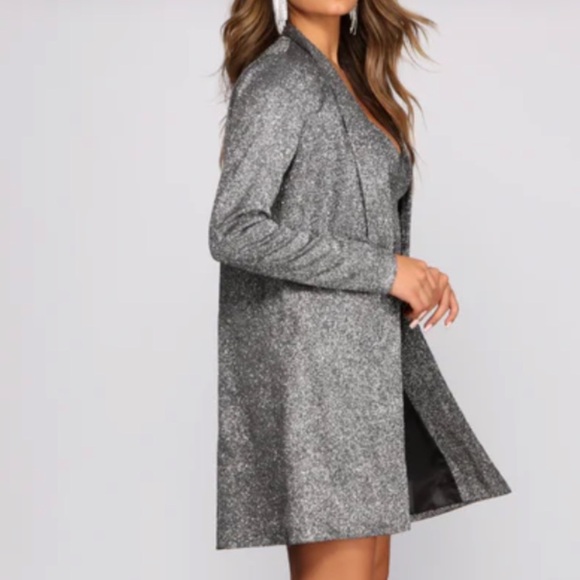 Reduced H&M Divided long knit blazer cardigan  jacket XS - Picture 1 of 6